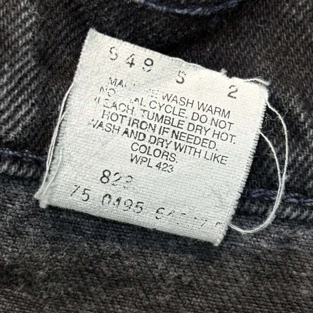 Vintage Levi's 505 Orange Tab Regular Fit Size 40x30 Black Denim USA C130 -14